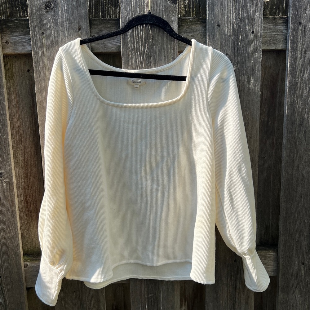 MADEWELL top- XL- white/cream